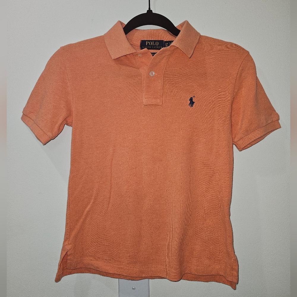 Polo By Ralph Lauren Classic Short Sleeve Polo, Peach. Boys,  Size 8 (S), EUC!